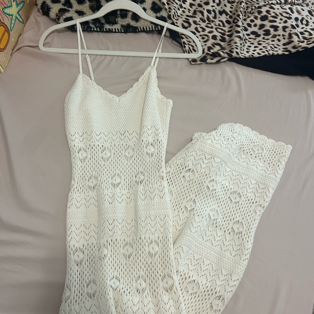 Garage Cream Crochet Dress